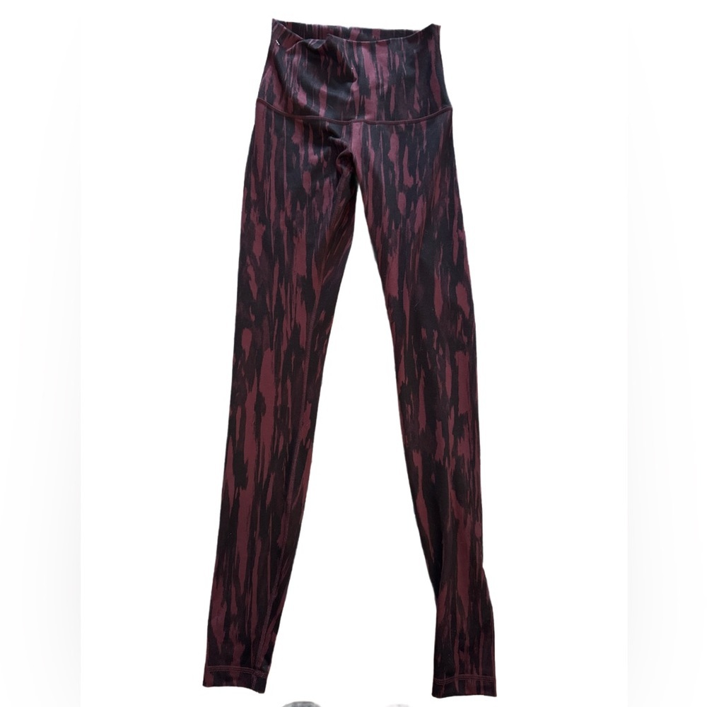 Lululemon Red and Black Full Length Leggings 4